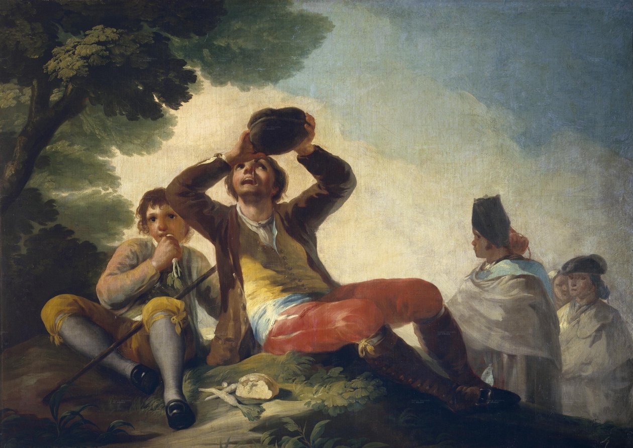 Pijący autorstwa Francisco de Goya