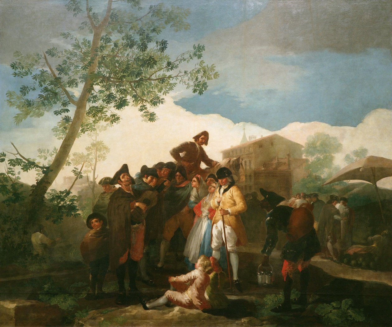 Niewidomy gitarzysta autorstwa Francisco de Goya