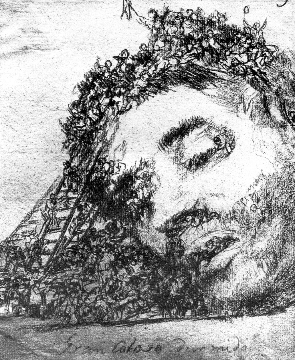 Świetny śpiący kolos autorstwa Francisco de Goya