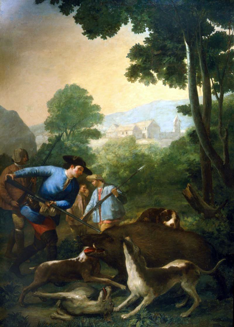 Polowanie na dzika autorstwa Francisco de Goya