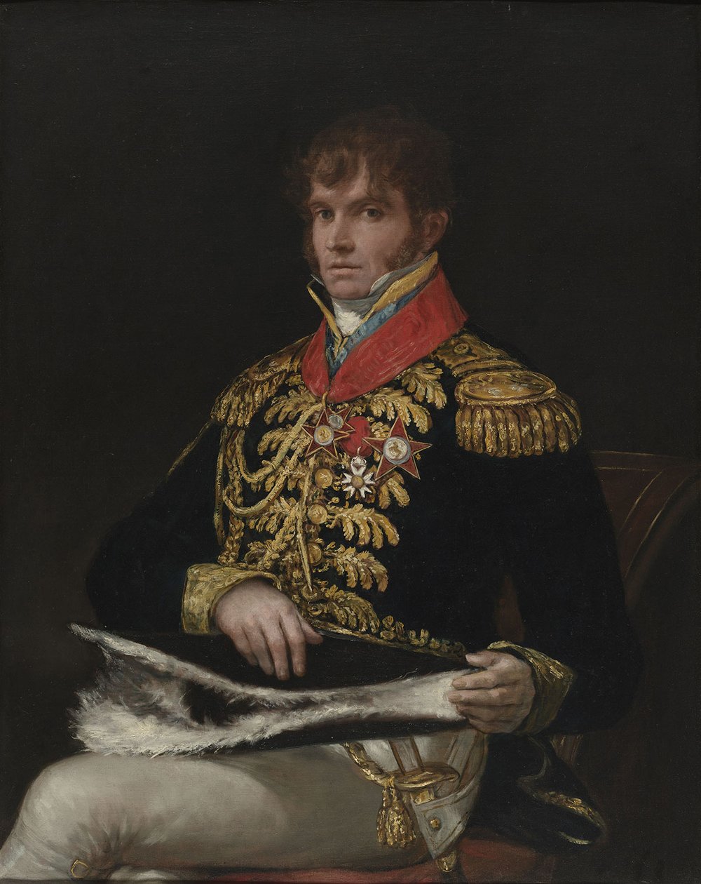 Nicolas Guye z Królewskim Orderem Hiszpanii autorstwa Francisco de Goya
