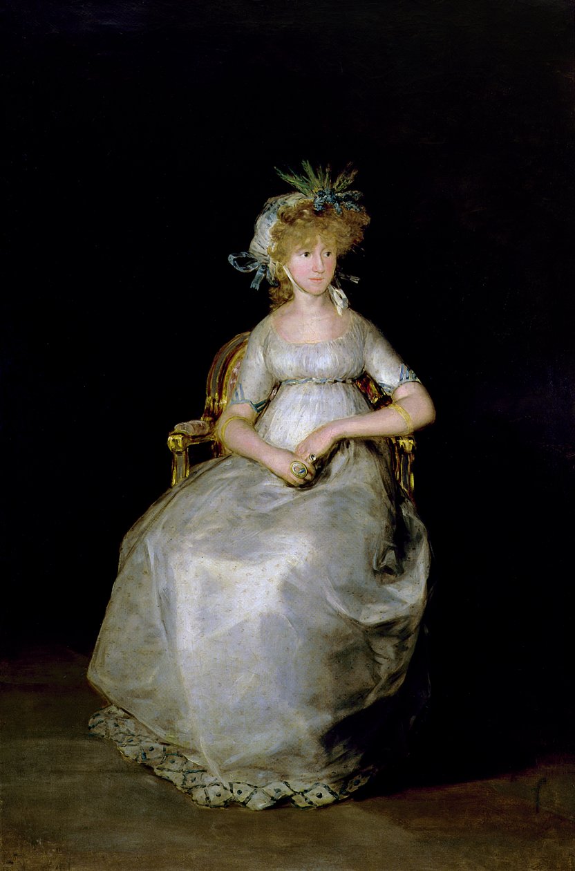 Portret Marii Teresy (zm.1820) z Ballabriga, hrabiny Chinchon autorstwa Francisco de Goya