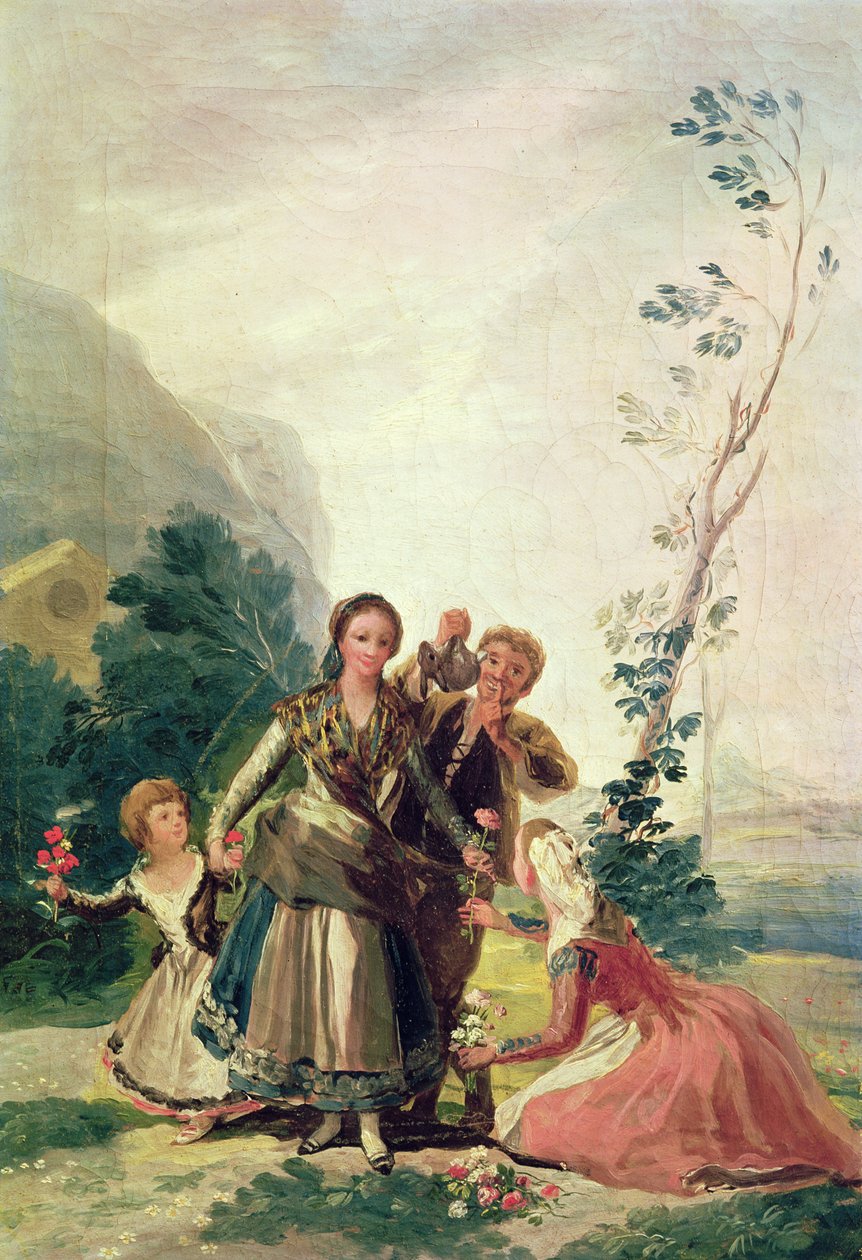 Wiosna lub sprzedawca kwiatów, 1786 autorstwa Francisco de Goya