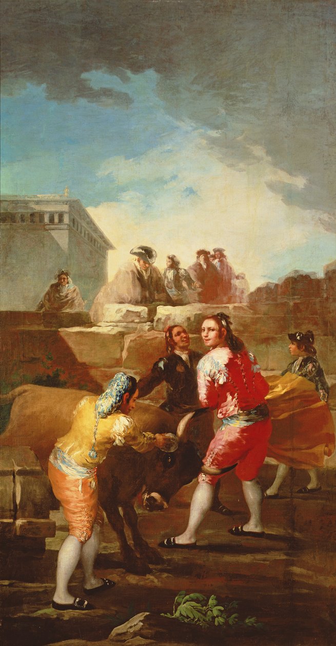 Amatorska walka byków, 1778-80 autorstwa Francisco de Goya