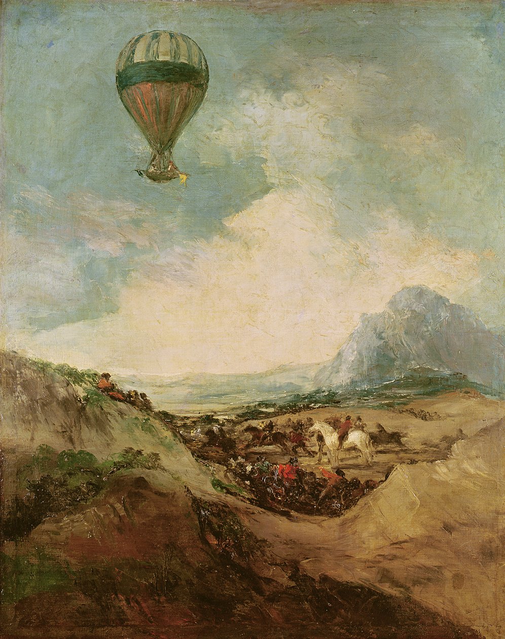 Balon lub wejście na Montgolfier autorstwa Francisco de Goya