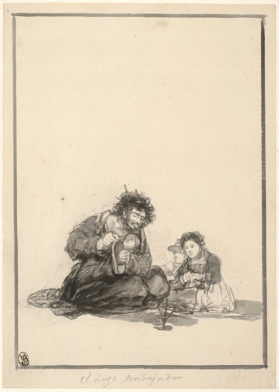 Niewidomy robotnik, c. 1815-1820 autorstwa Francisco de Goya