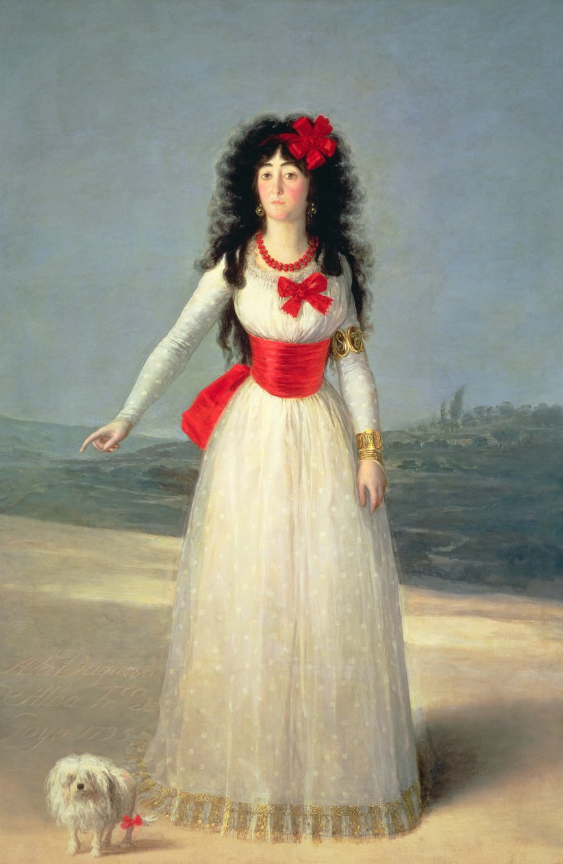 Księżna Alba, 1795 autorstwa Francisco de Goya