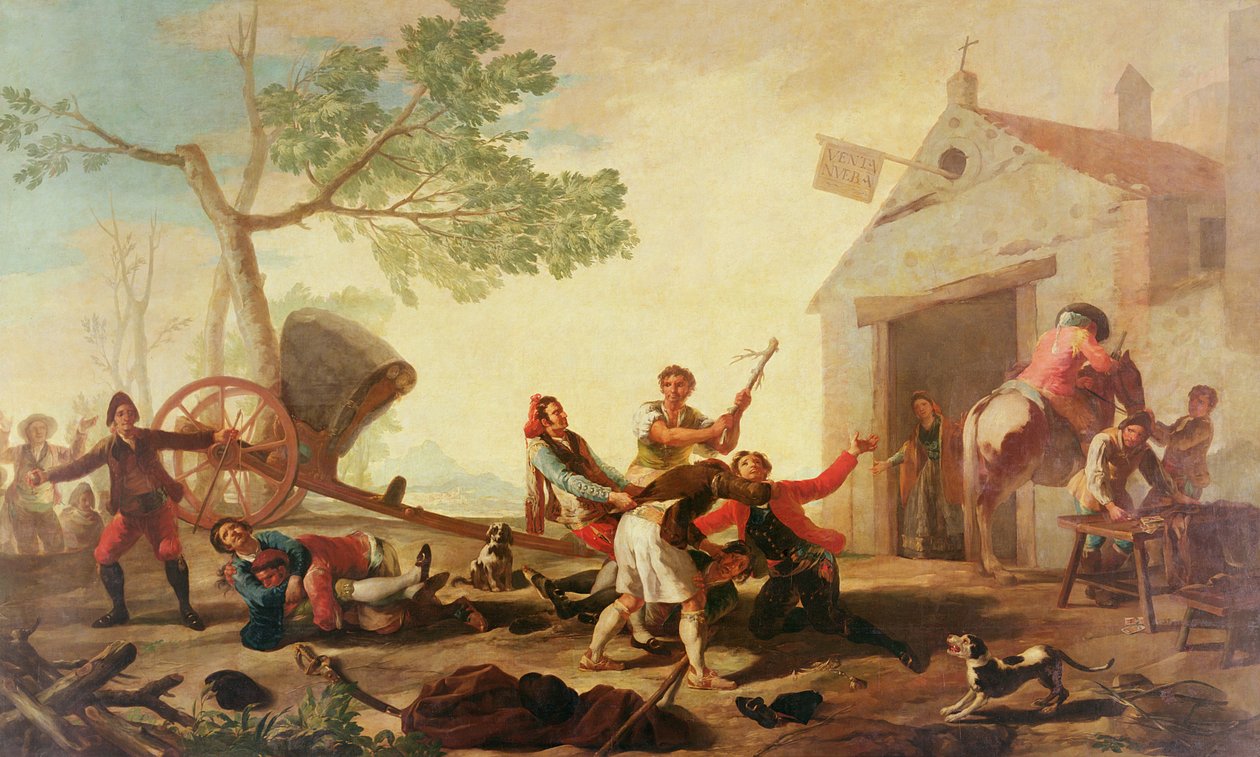 Walka pod Venta Nueva, 1777 autorstwa Francisco de Goya