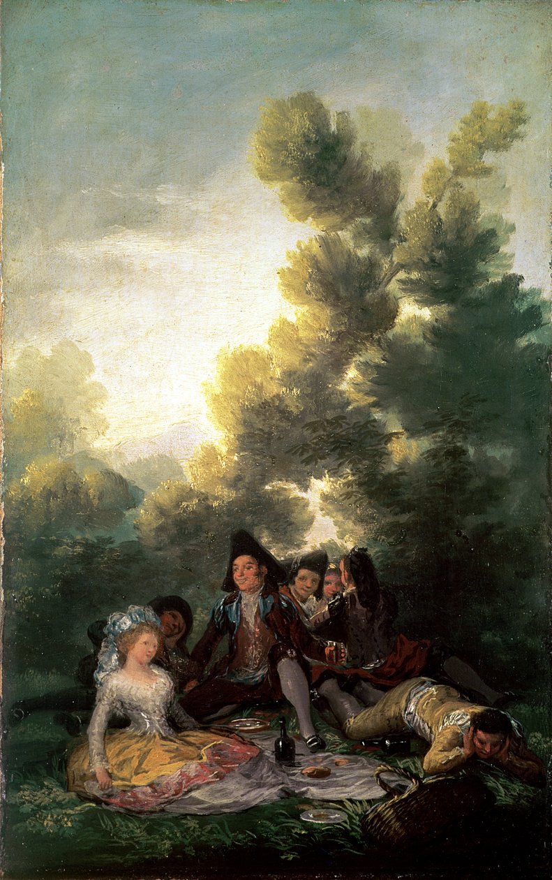 Piknik, 1785-90 autorstwa Francisco de Goya