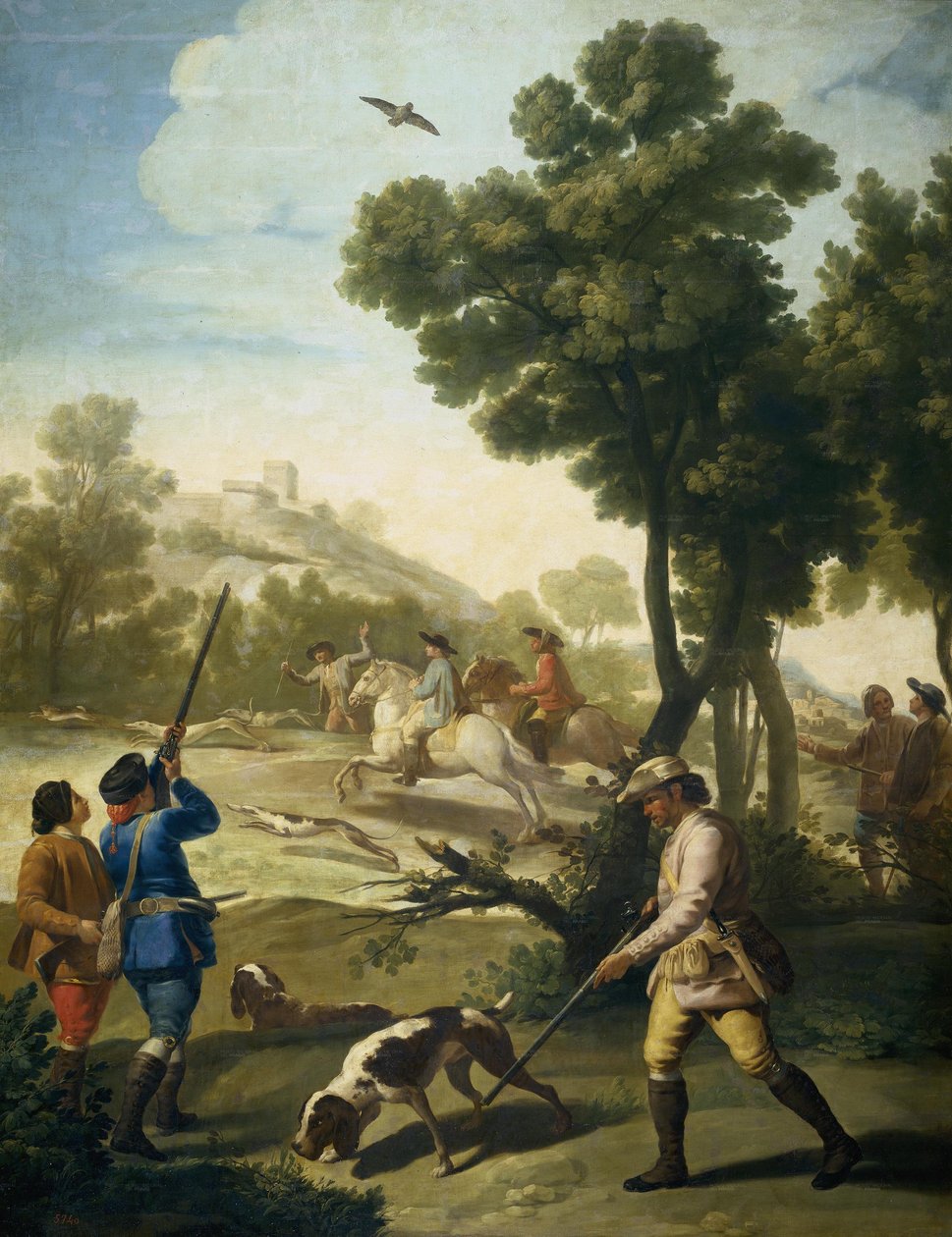 Strzelanie do przepiórek autorstwa Francisco de Goya