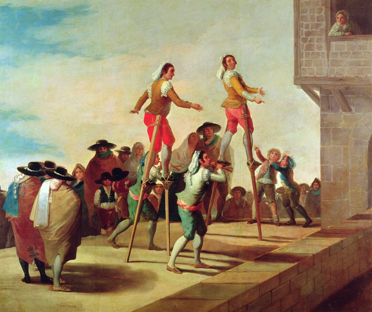 Szczudła, c.1791-92 autorstwa Francisco de Goya
