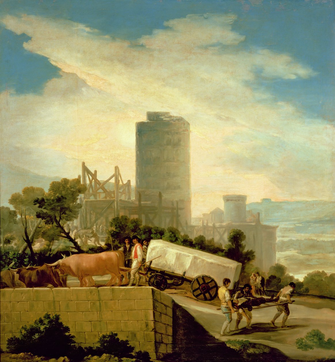 Transportowanie kamiennego bloku, 1786-87 autorstwa Francisco de Goya