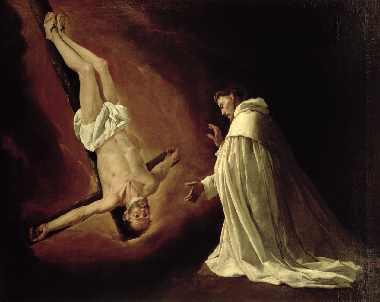 Гэгээн Петр Ноласкод (1182-1256) ирсэн нь 1629 поли autorstwa Francisco de Zurbaran