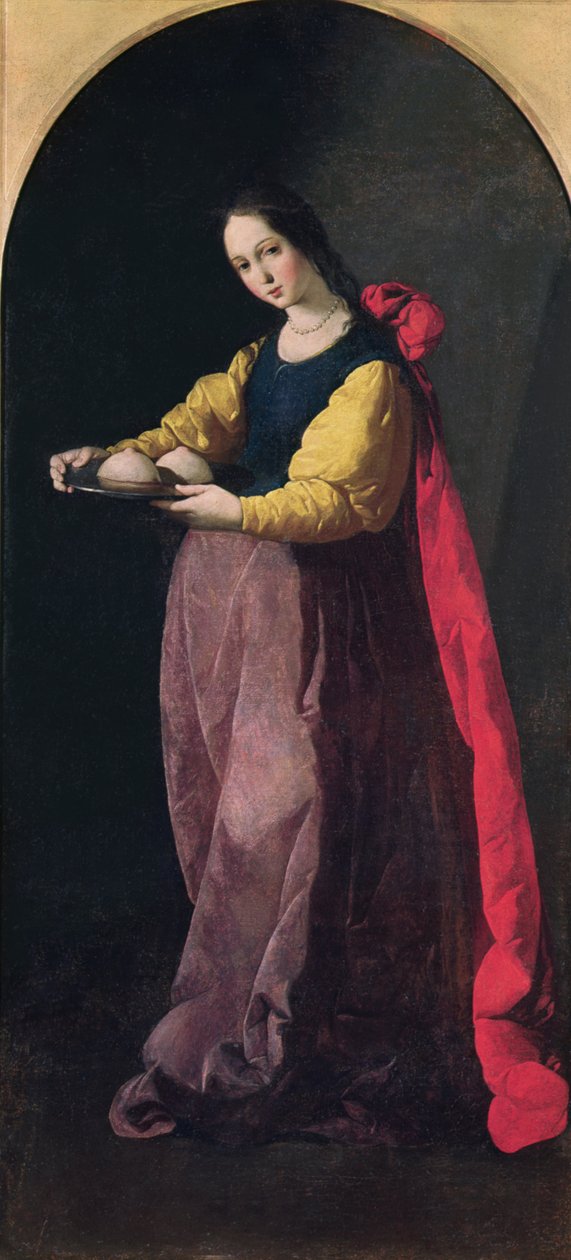 Św. Agata autorstwa Francisco de Zurbaran