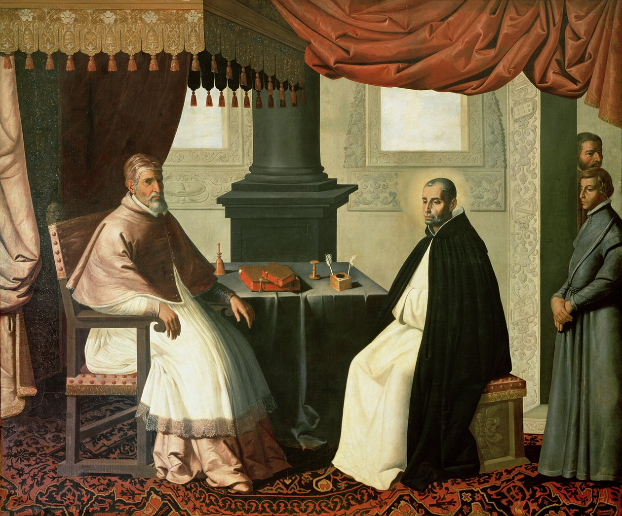 Brunon (1030-1101) i papież Urban II (ok. 1035-99) 1630-35 autorstwa Francisco de Zurbaran