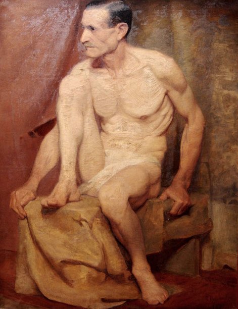 Nu masculino sentadoNude siedzący mężczyzna autorstwa Francisco Bayardo