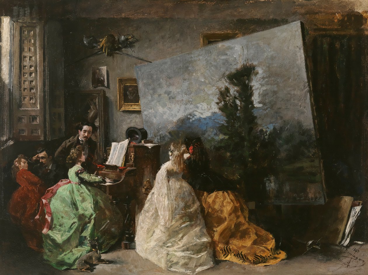 Wnętrze pracowni Munoza Degraina w Walencji autorstwa Francisco Domingo Marqués