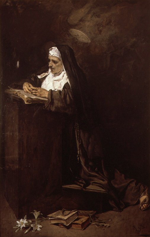 Santa Clara z Asyżu autorstwa Francisco Domingo Marqués