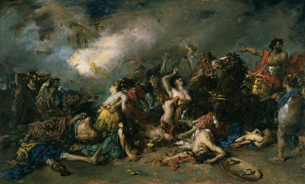 Ostatni dzień Sagunto w 219 pne, 1869 autorstwa Francisco Domingo Marqués
