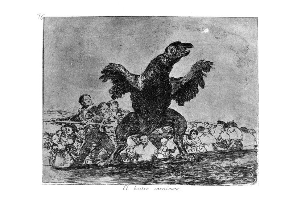 Płyta 76: El buitre carnivoro (mięsożerny sęp) autorstwa Francisco de Goya