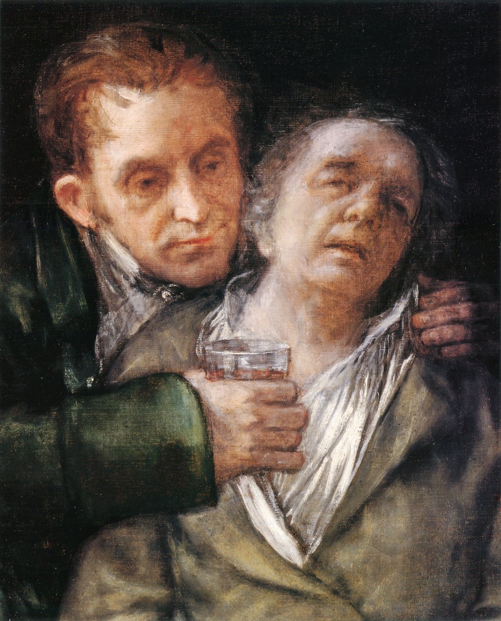 Autoportret z dr Arrieta autorstwa Francisco de Goya