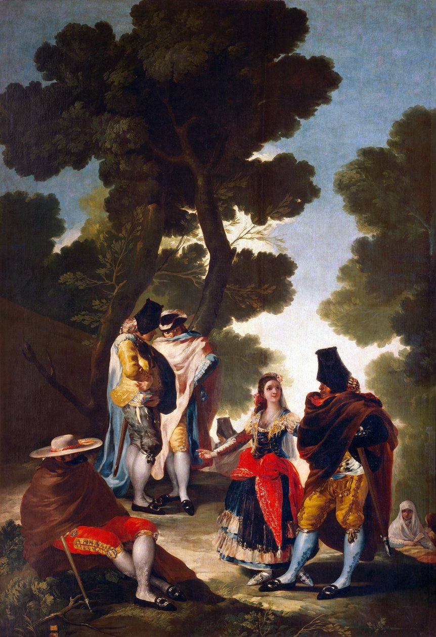 Maja i zamaskowani mężczyźni czyli spacer po Andaluzji autorstwa Francisco de Goya