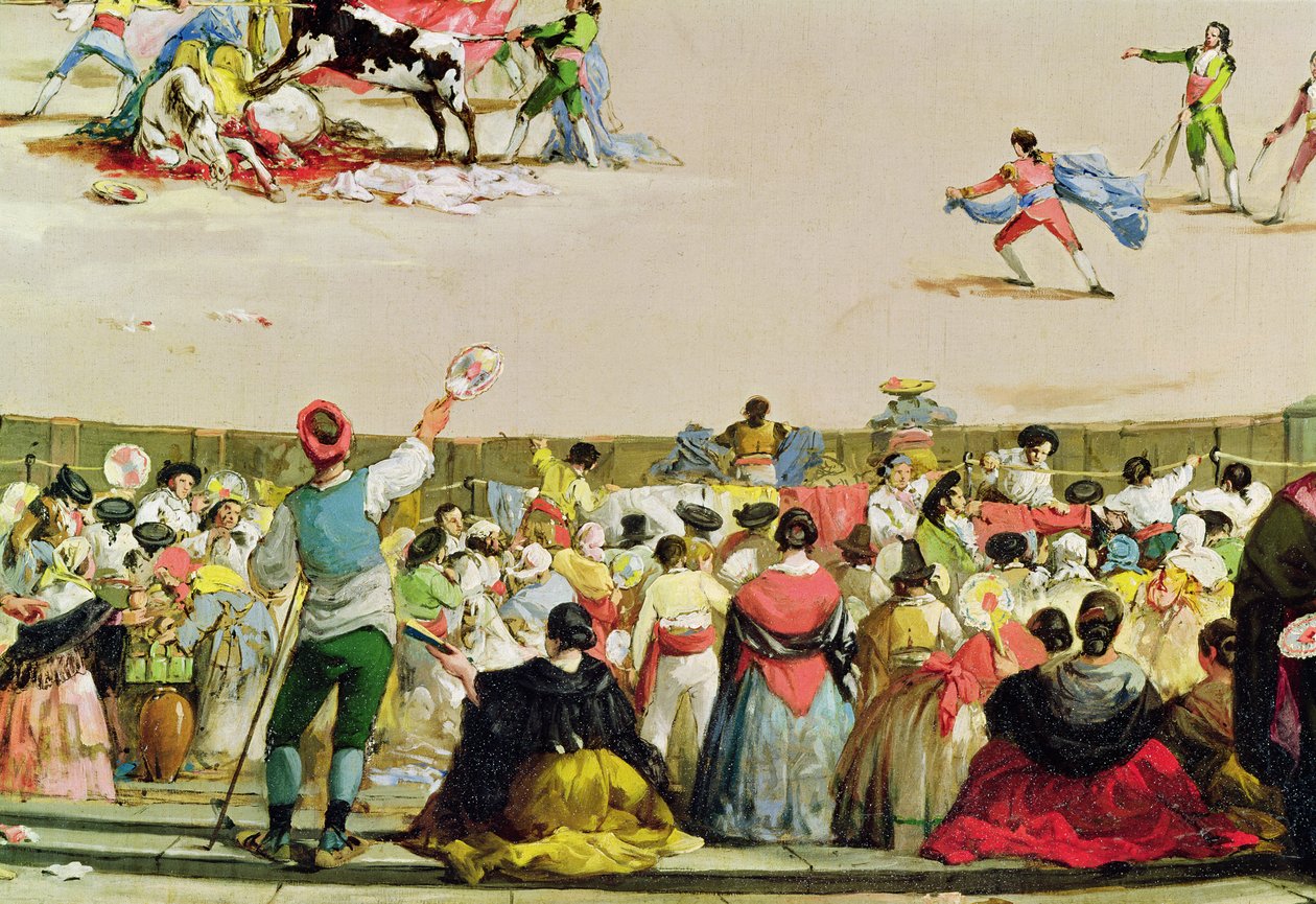 Walka Byków (szczegóły na pierwszym planie) autorstwa Francisco de Goya