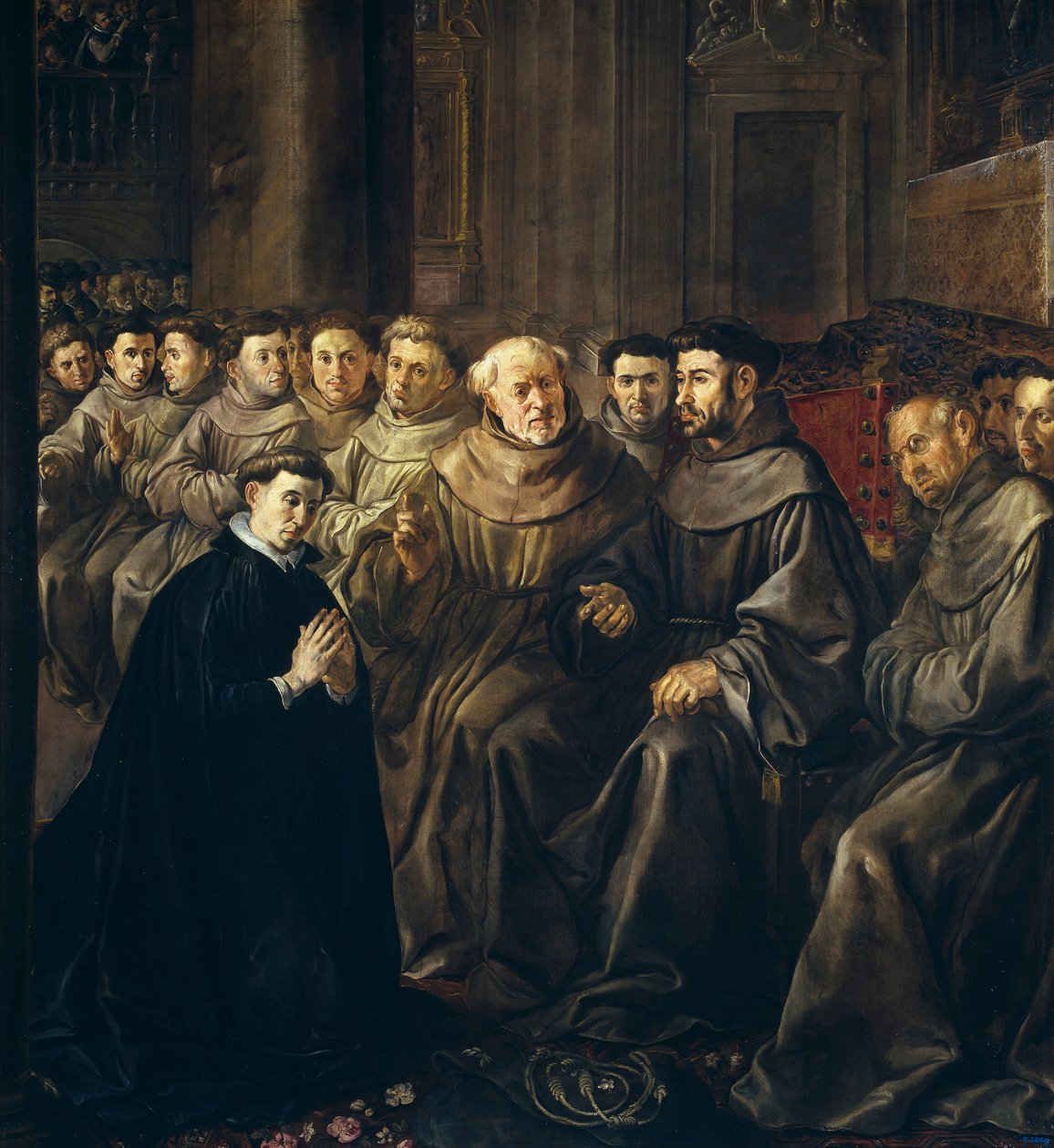 Św. Bonawentura wstępuje do zakonu franciszkanów autorstwa Francisco Herrera the Elder