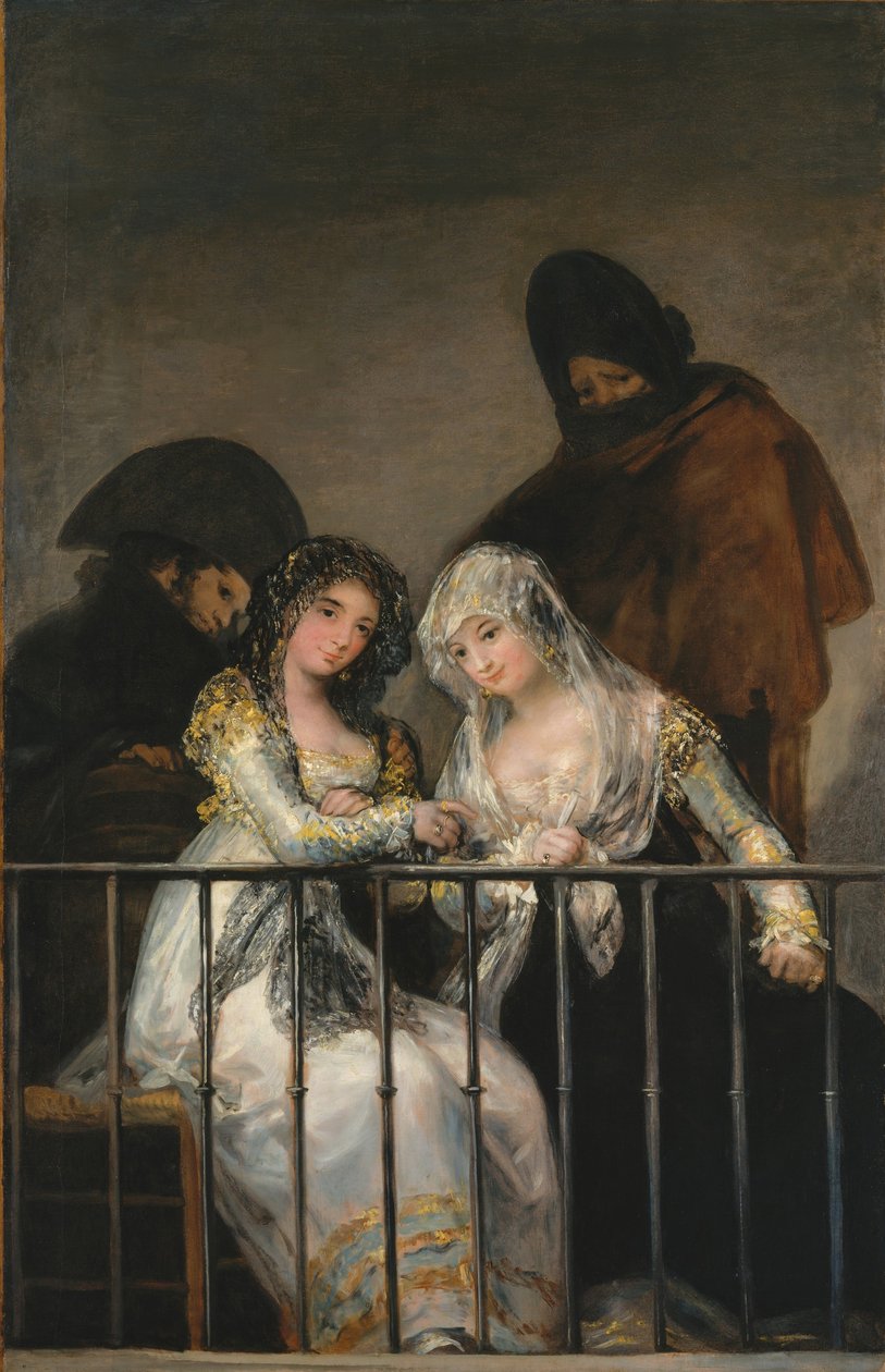 Majas na balkonie, ok.1800-10 autorstwa Francisco de Goya