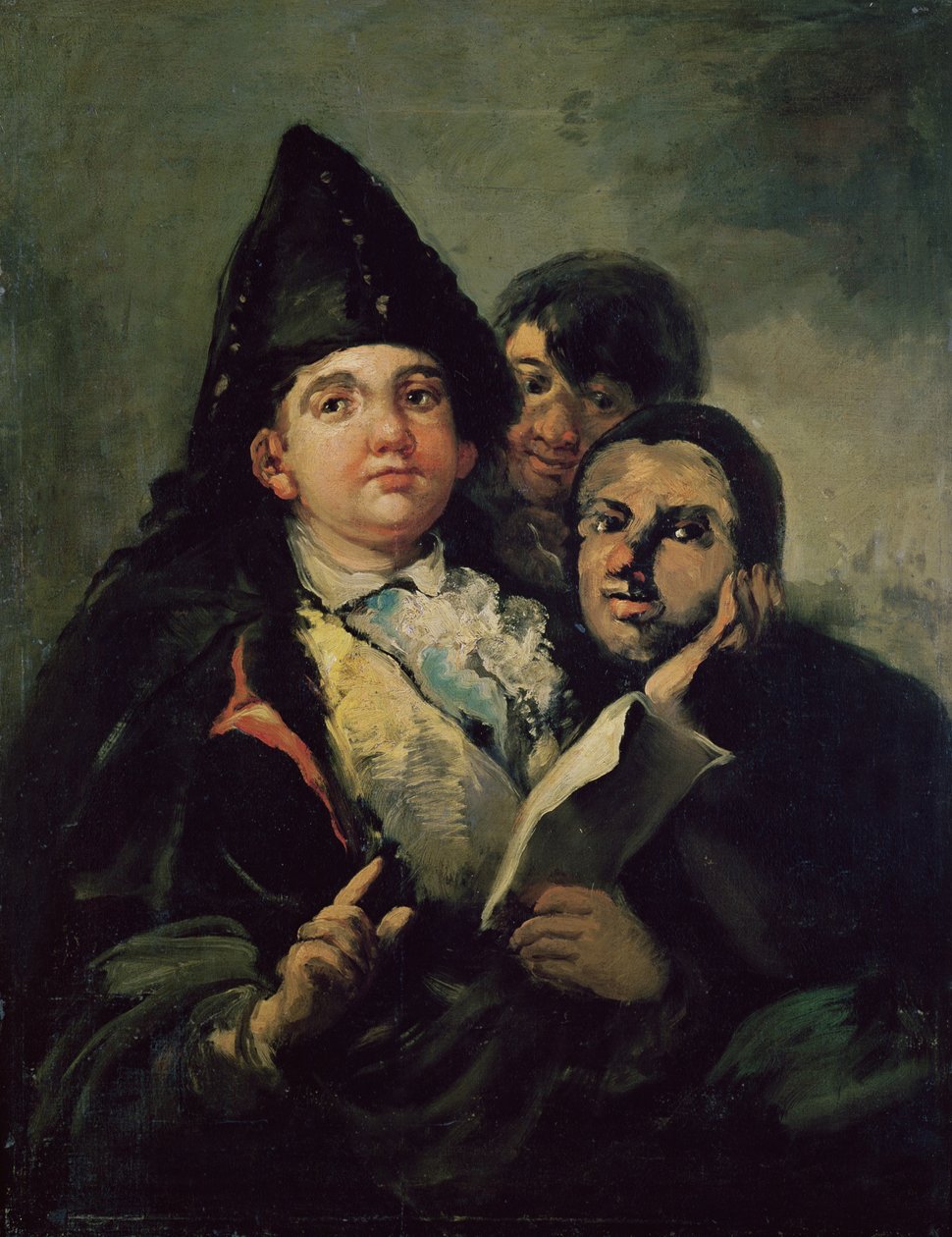 Manolito Guasquez i głupiec Coria autorstwa Francisco de Goya