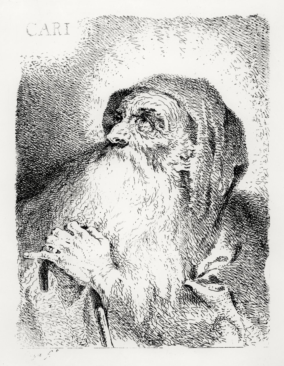 Mnich w kontemplacji autorstwa Francisco de Goya