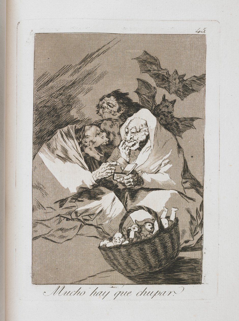 Talerz z Los Caprichos, 1797-1798 autorstwa Francisco de Goya