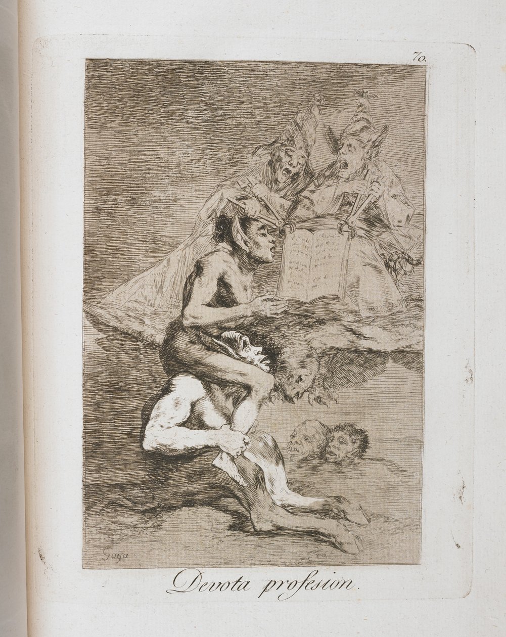 Talerz z Los Caprichos, 1797-1798 autorstwa Francisco de Goya