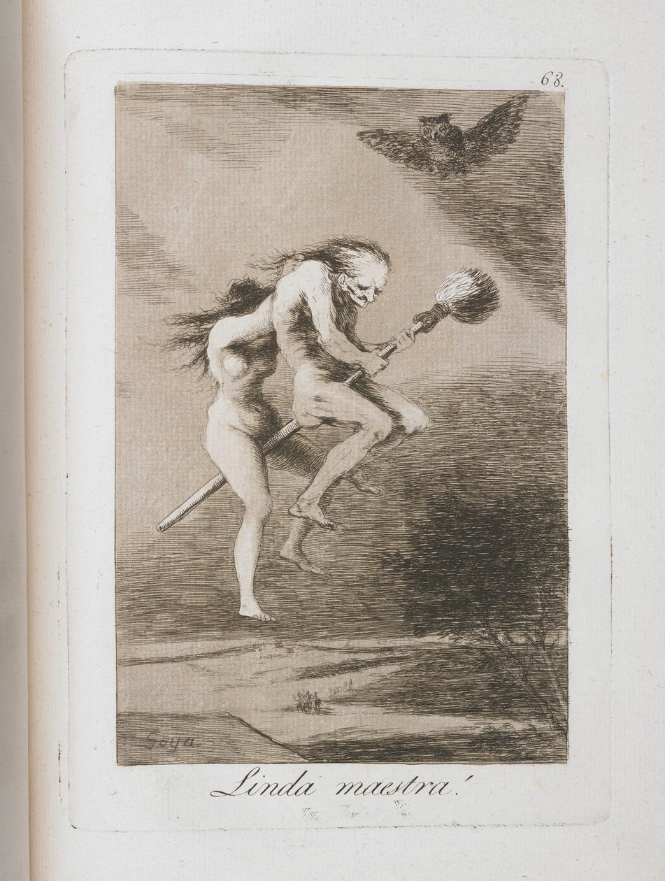 Talerz z Los Caprichos, 1797-1798 autorstwa Francisco de Goya