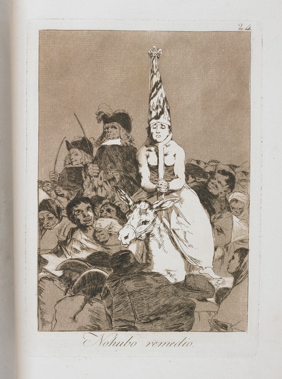 Talerz z Los Caprichos, 1797-1798 autorstwa Francisco de Goya