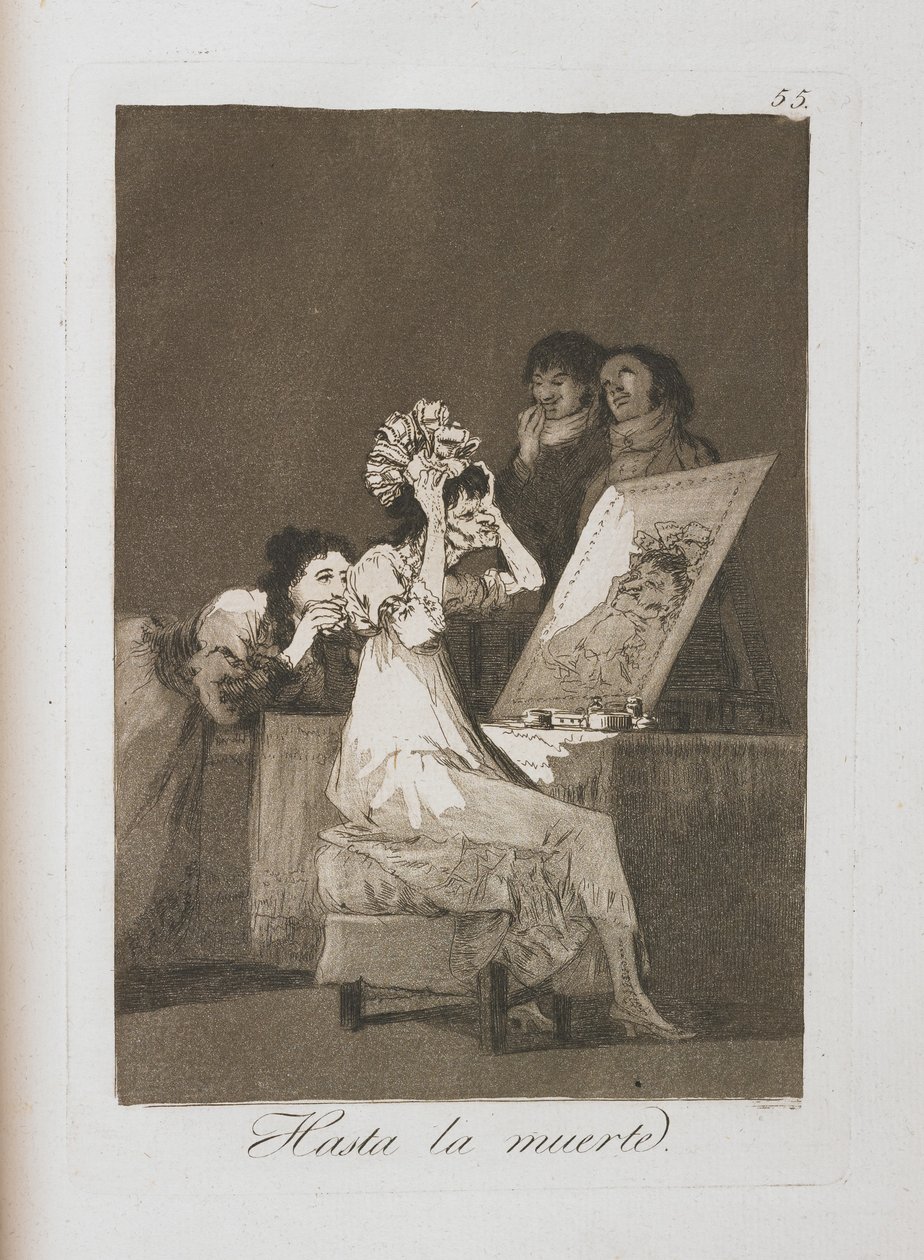 Talerz z Los Caprichos, 1797-1798 autorstwa Francisco de Goya