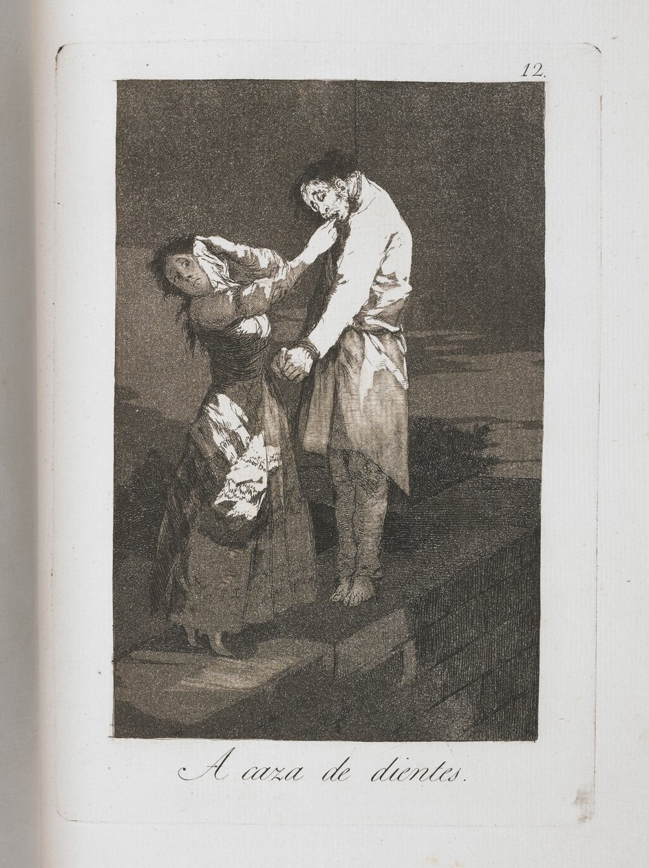 Talerz z Los Caprichos, 1797-1798 autorstwa Francisco de Goya