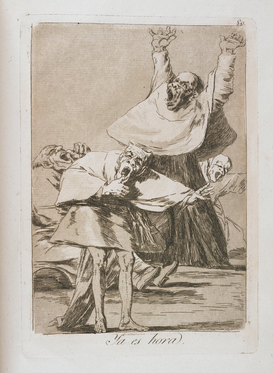 Talerz z Los Caprichos, 1797-1798 autorstwa Francisco de Goya