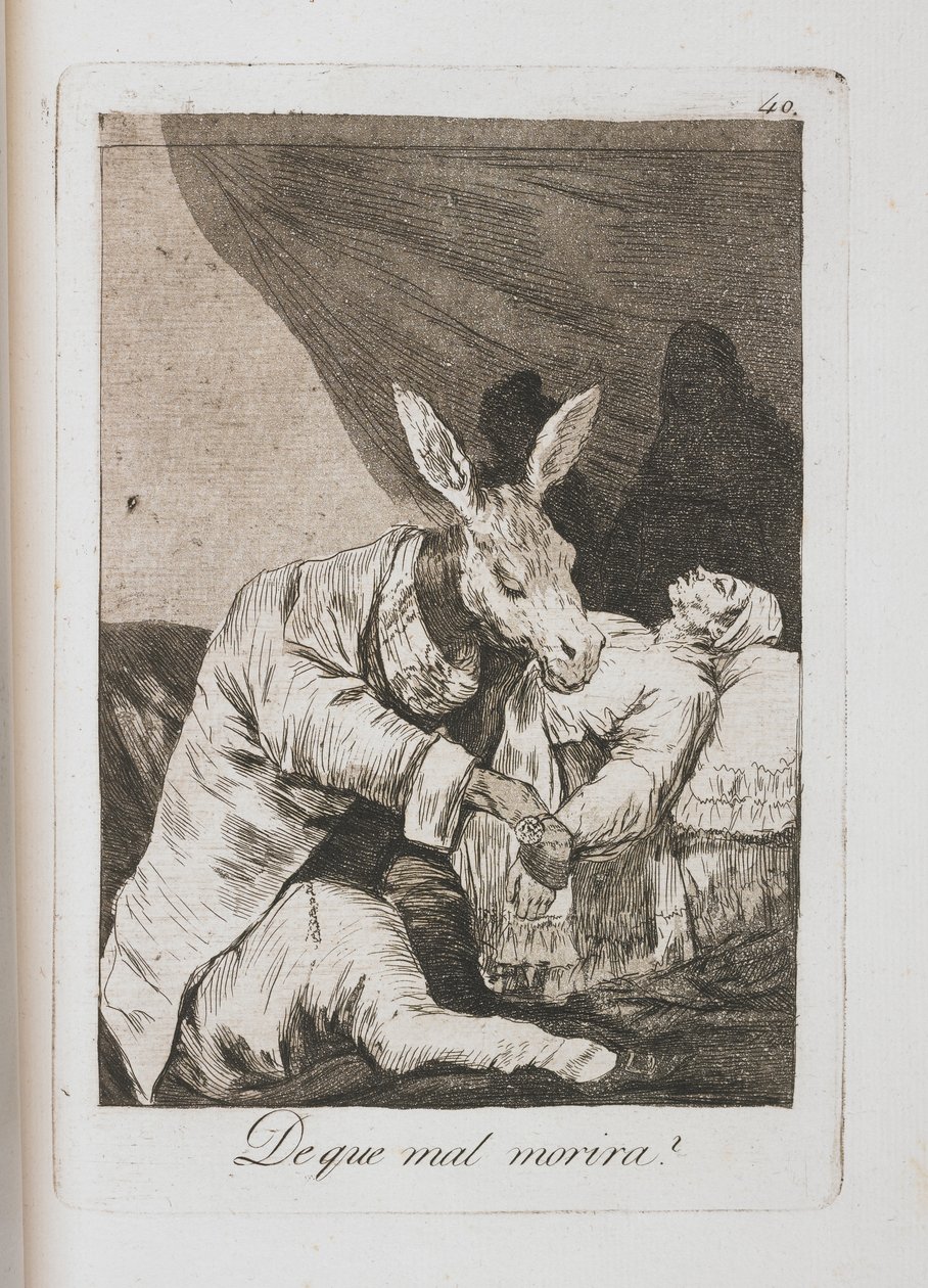 Płyta z Los Caprichos, 1797-1798 autorstwa Francisco de Goya