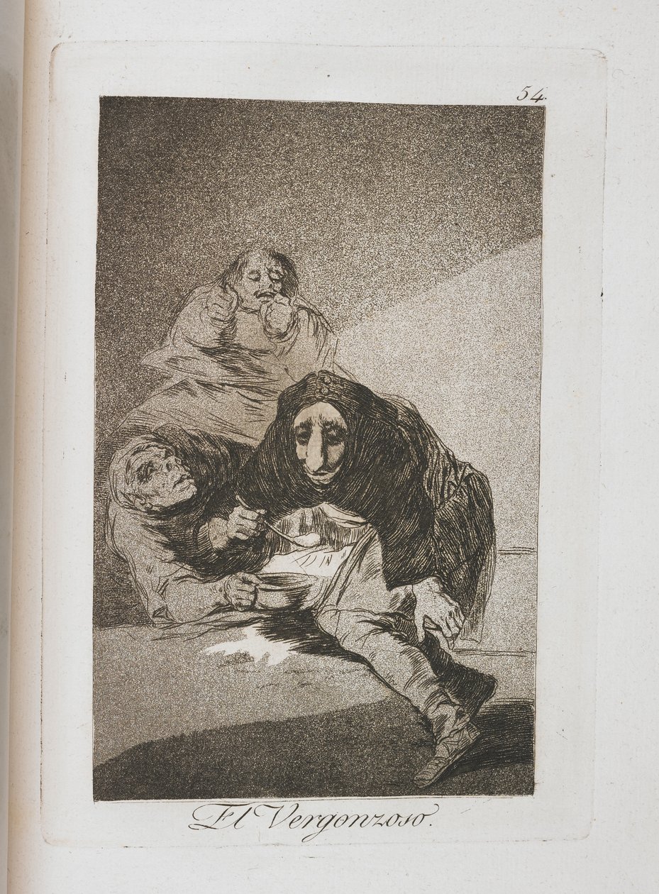 Talerz z Los Caprichos, 1797-1798 autorstwa Francisco de Goya