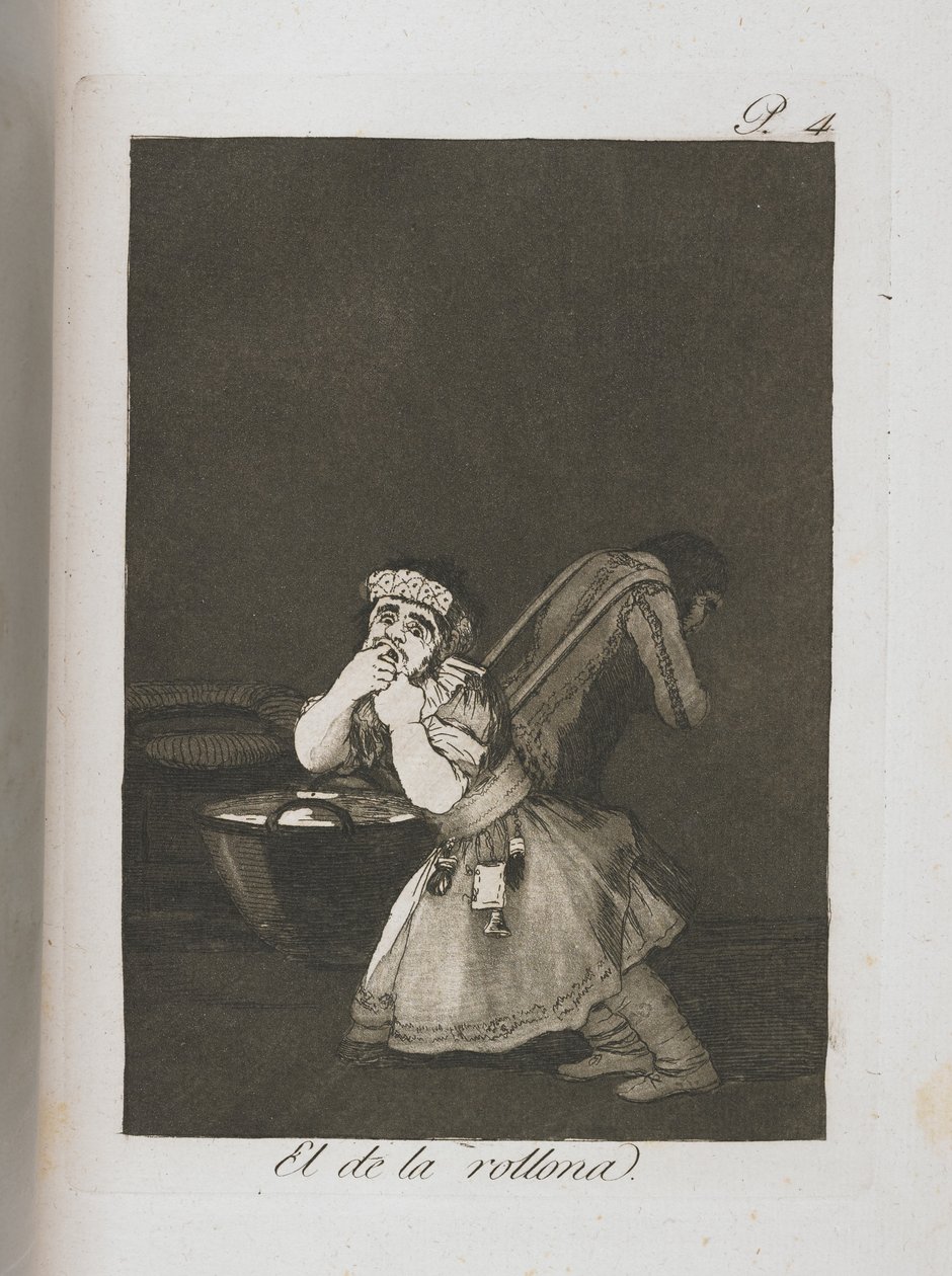 Talerz z Los Caprichos, 1797-1798 autorstwa Francisco de Goya