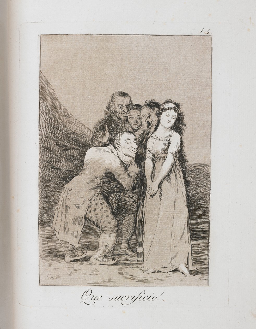 Talerz z Los Caprichos, 1797-1798 autorstwa Francisco de Goya