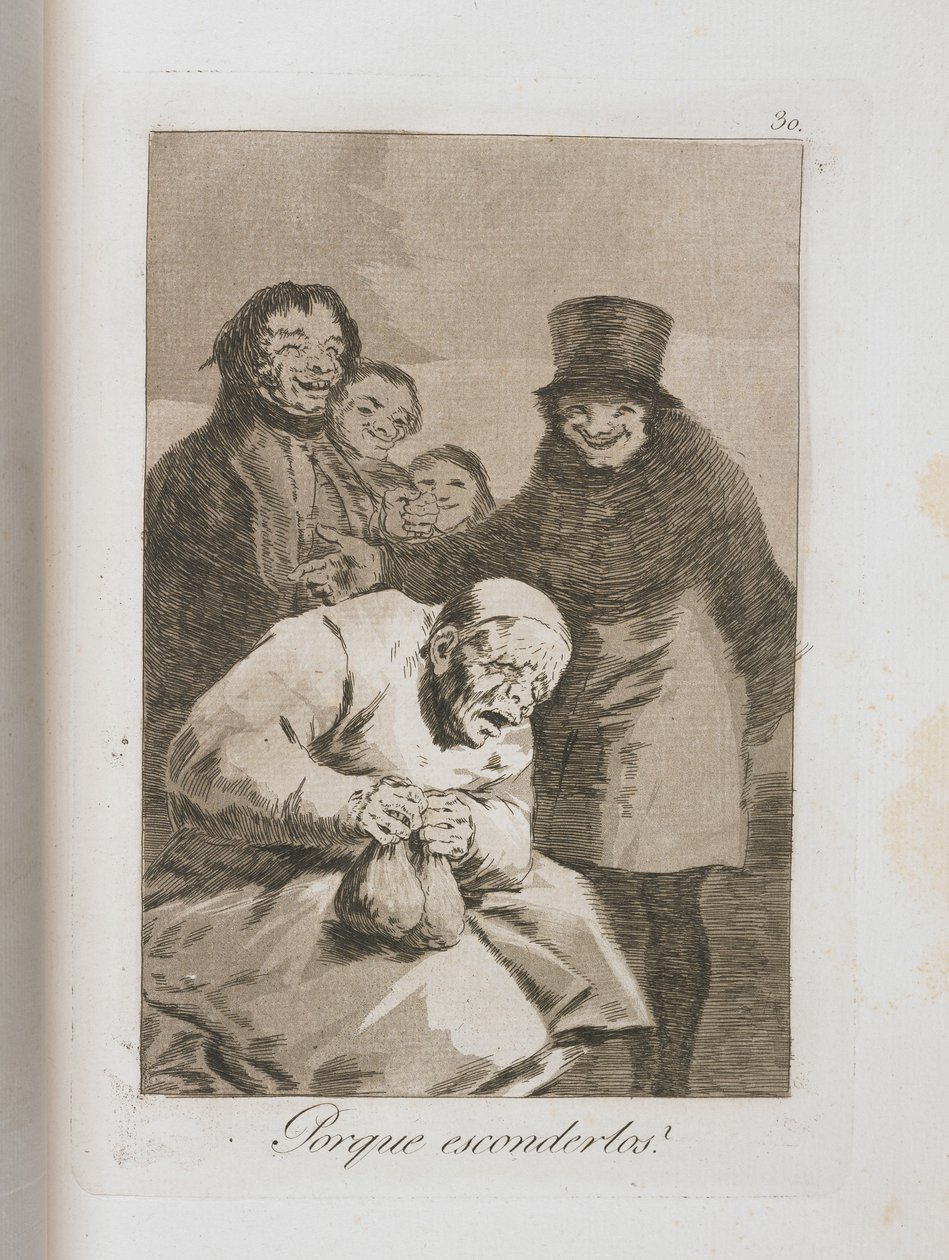 Talerz z Los Caprichos, 1797-1798 autorstwa Francisco de Goya