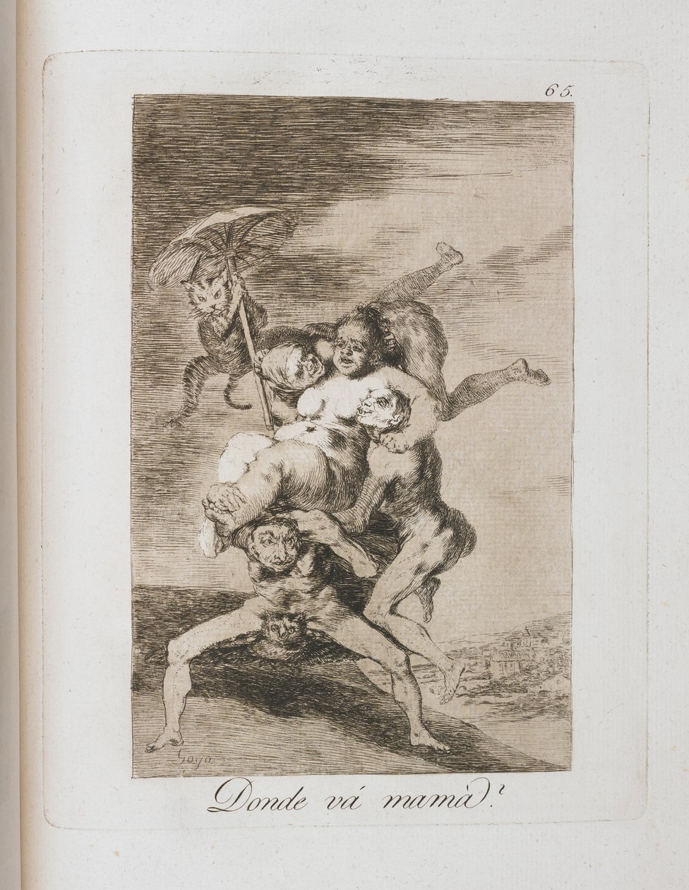 Talerz z Los Caprichos, 1797-1798 autorstwa Francisco de Goya
