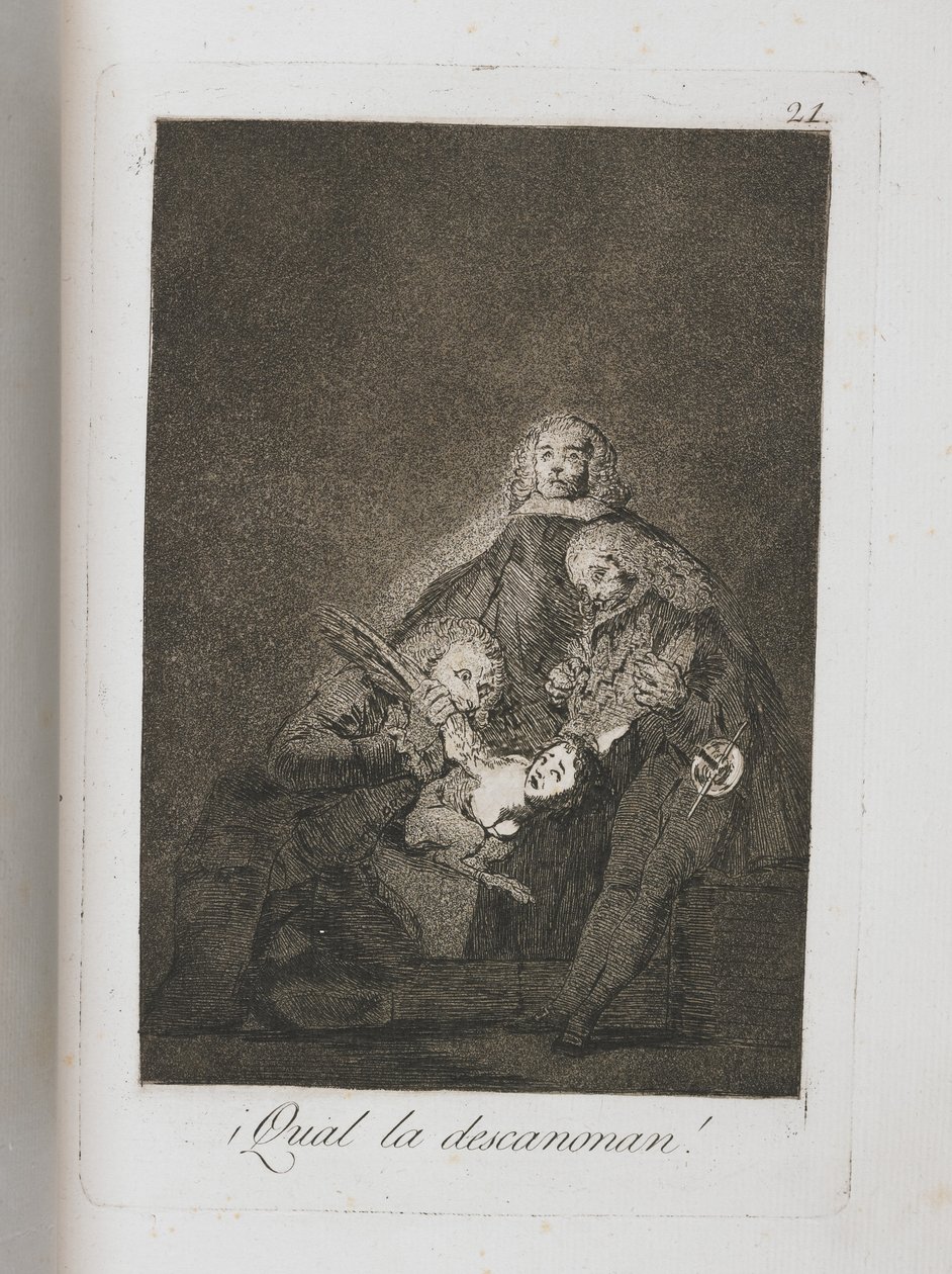 Talerz z Los Caprichos, 1797-1798 autorstwa Francisco de Goya