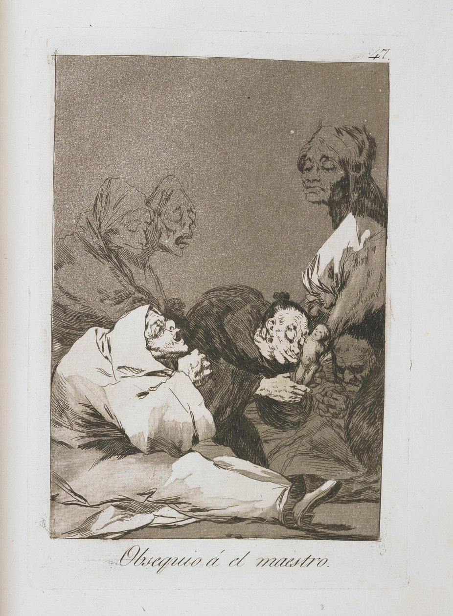Talerz z Los Caprichos, 1797-1798 autorstwa Francisco de Goya