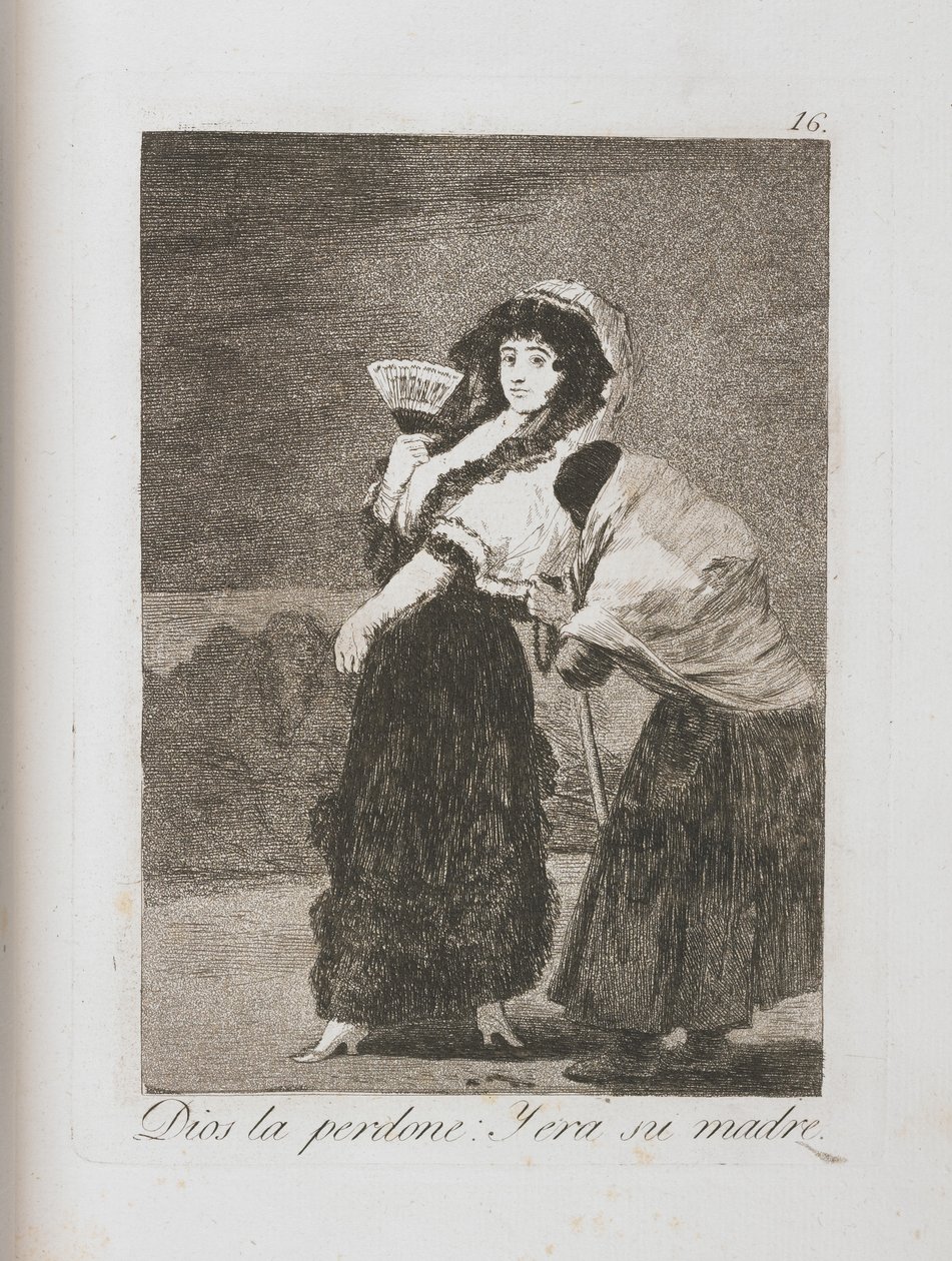 Talerz z Los Caprichos, 1797-1798 autorstwa Francisco de Goya