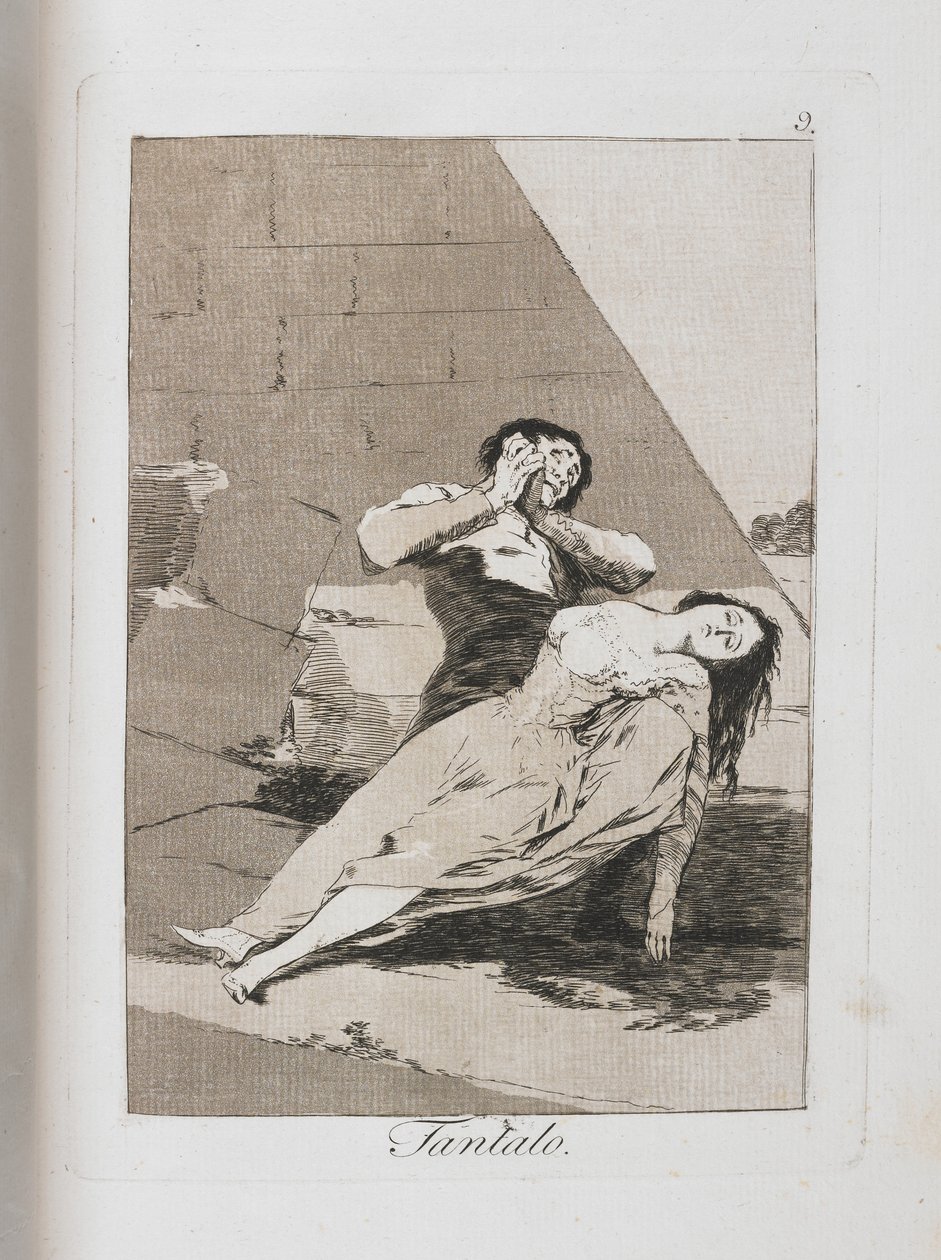 Talerz z Los Caprichos, 1797-1798 autorstwa Francisco de Goya