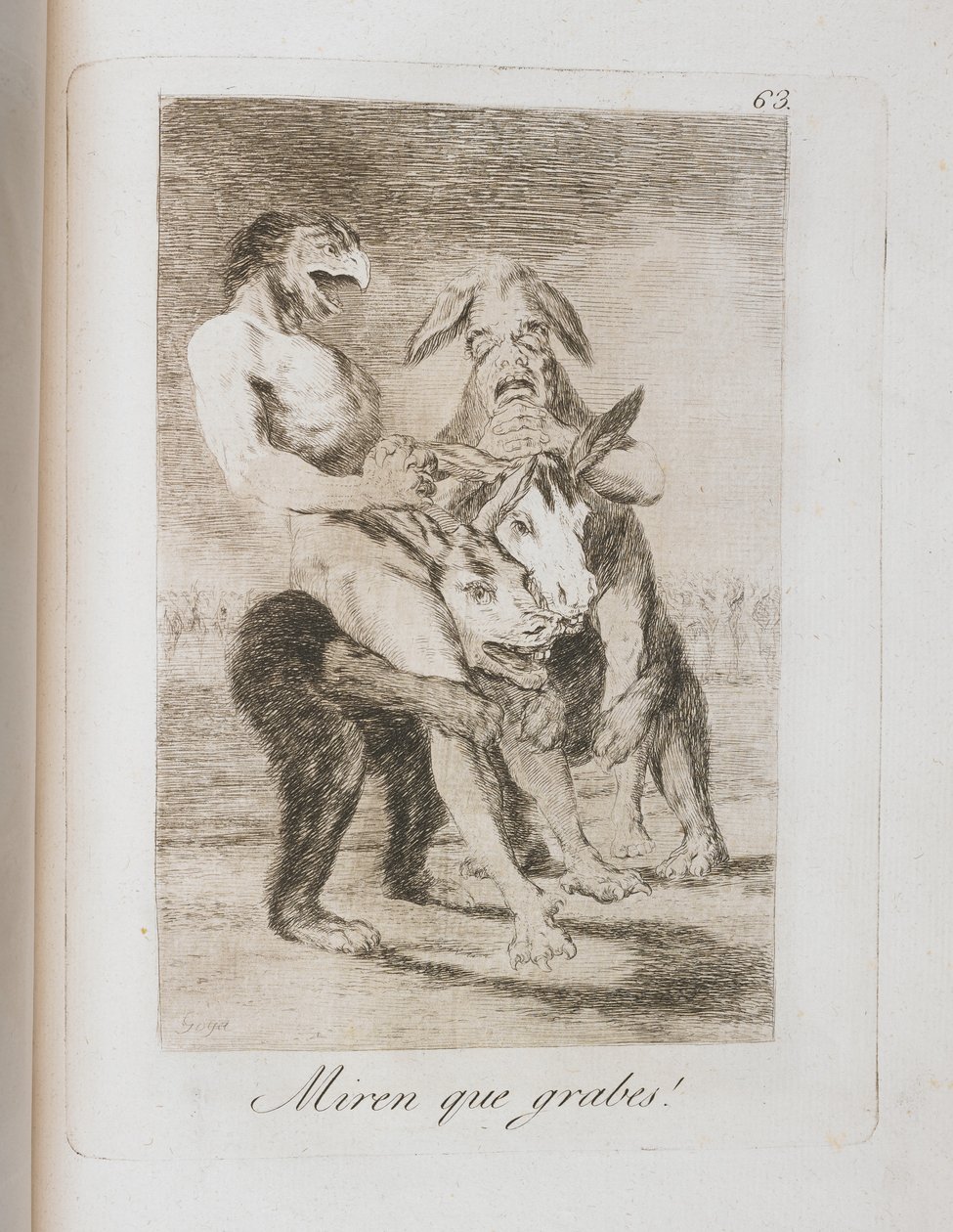 Talerz z Los Caprichos, 1797-1798 autorstwa Francisco de Goya