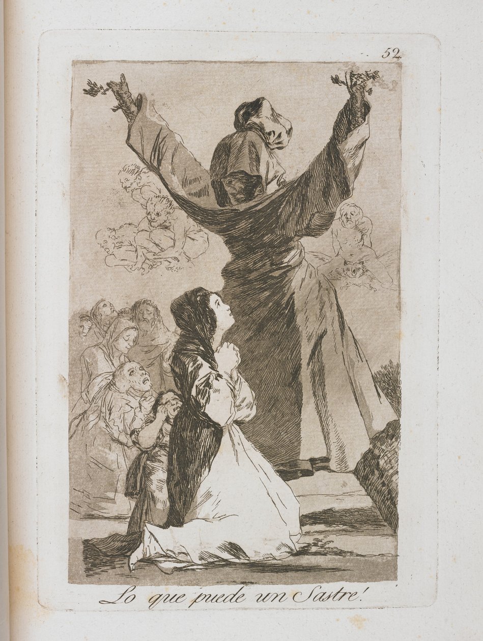 Talerz z Los Caprichos, 1797-1798 autorstwa Francisco de Goya